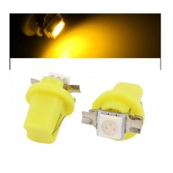 Led bulb 1 smd 5050 socket T5 B8.5D, yellow color, for dashboard and center console